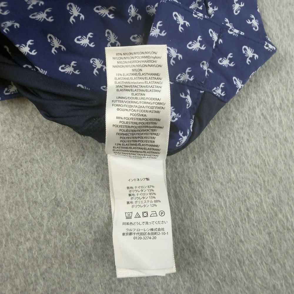 Polo Golf Ralph Lauren Scorpion Print Packable Stretch Golf Shorts Blue 34